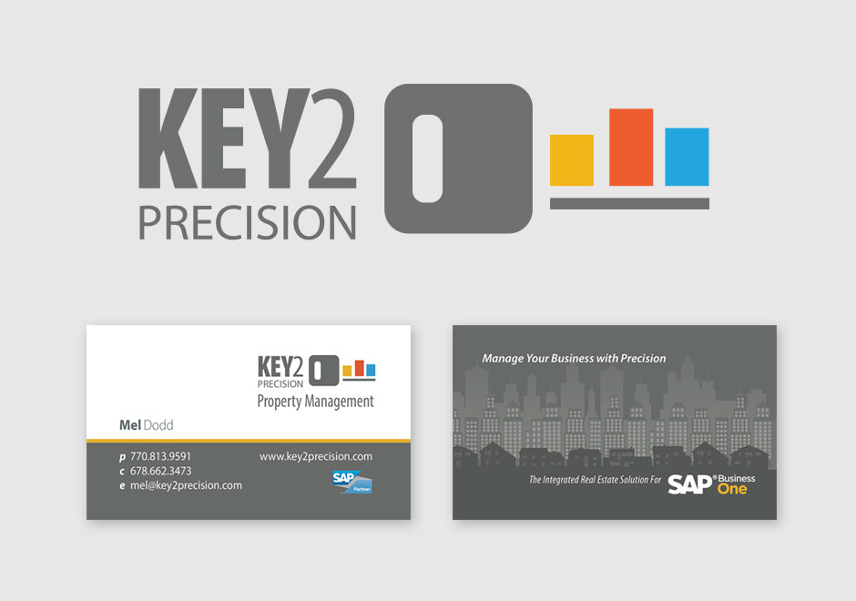 Key2 Precisions logo and business card design